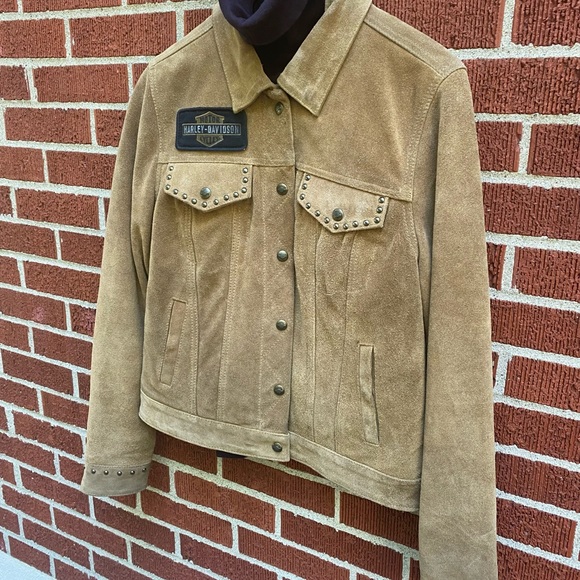 Harley Davidson suede jacket and turtleneck - Picture 2 of 8